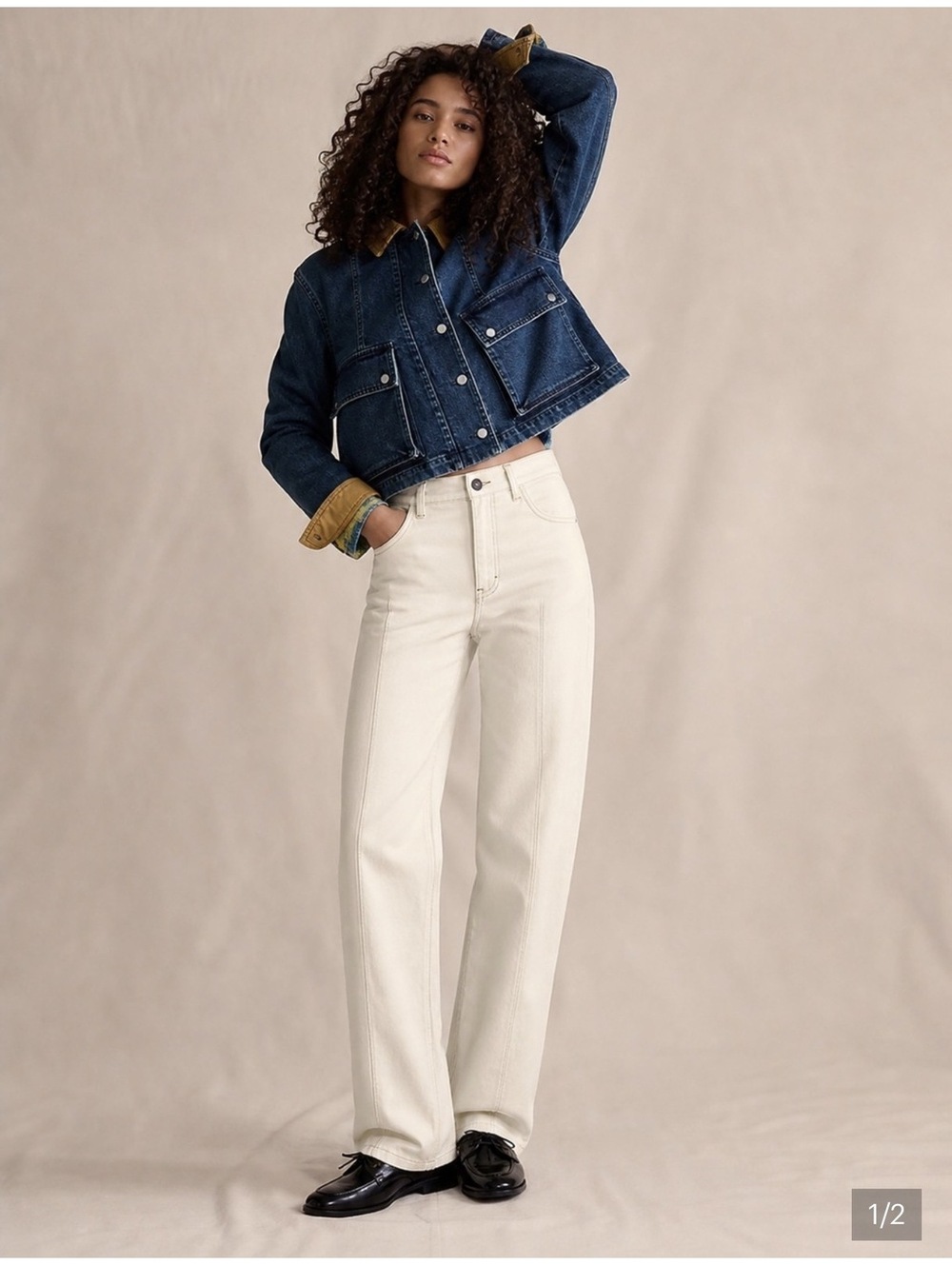 Banana Republic Pintuck Jeans - Ecru - 33